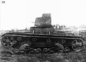 A twin-turreted T-26 undergoing modernisation. Kubrnka 1940