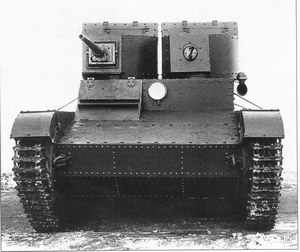 The first double turretted T-26 tank with 37-mm B-3 gun