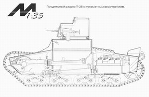 T-26 Mod. 31 with MG armament section