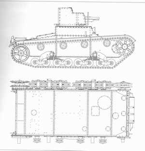 T-26 with two turrets and mixed weaponry mod. of the beginngin of the 1932