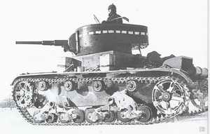 T-26 year 1936 production series at the manoeuvres of Moscow Military District.