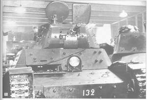 Screened T-26-1 tank (early 1940 production series).