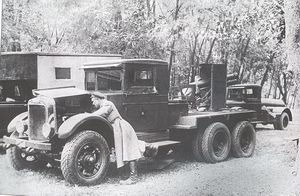 SU-1-12 SP gun based on Moreland chassis. Kiev district, 45th Mechanised Corps, autumn 1933